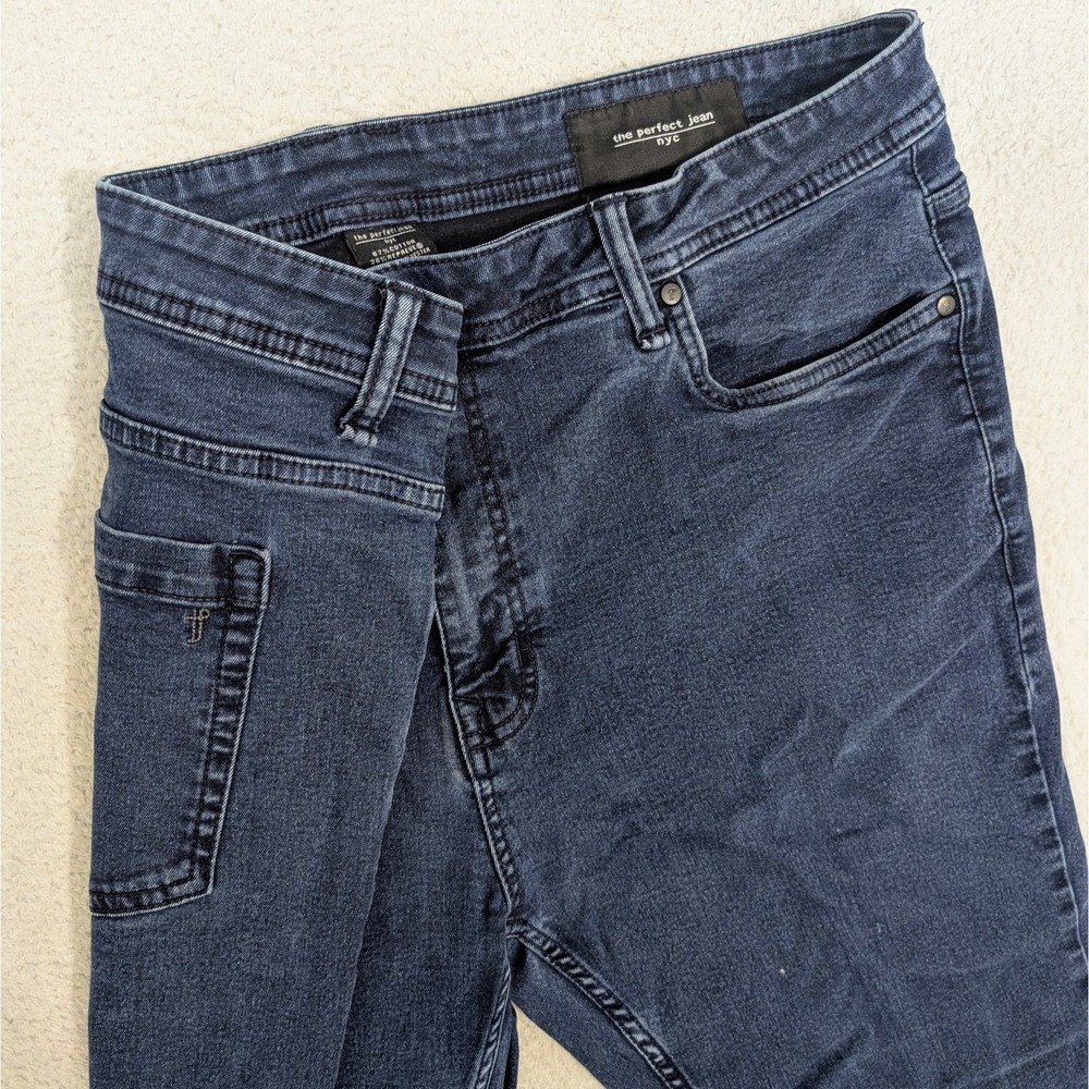 The Perfect Jean NYC TPJ Jeans Mens 40X34 Blue Slim Fit Stretch Comfort Viscose‎